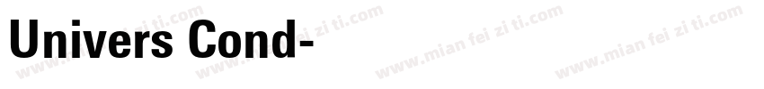 Univers Cond字体转换